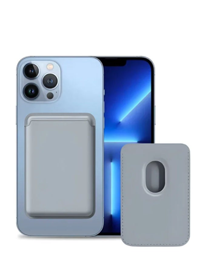 محفظة MagSafe المغناطيسية لحفظ البطاقات لهواتف iPhone 13 و14 و15 و16 و17 - حافظة هاتف رفيعة، لون رمادي - Image 2